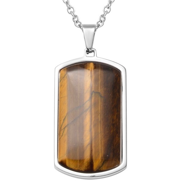 NWOT Tigers Eye Necklace 24” - Picture 3 of 5